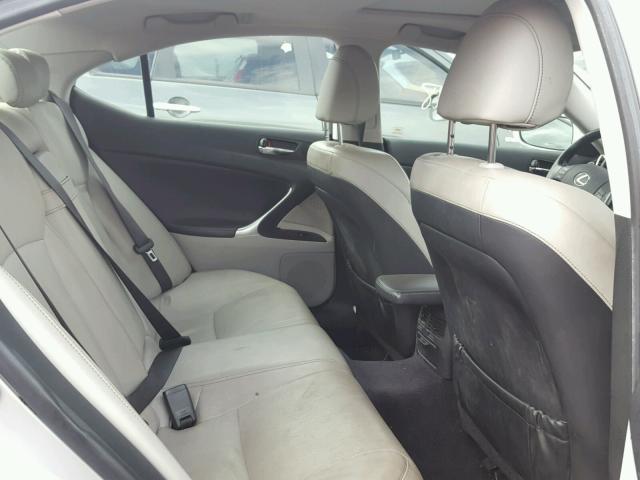 JTHBK262192088953 - 2009 LEXUS IS 250 SILVER photo 6