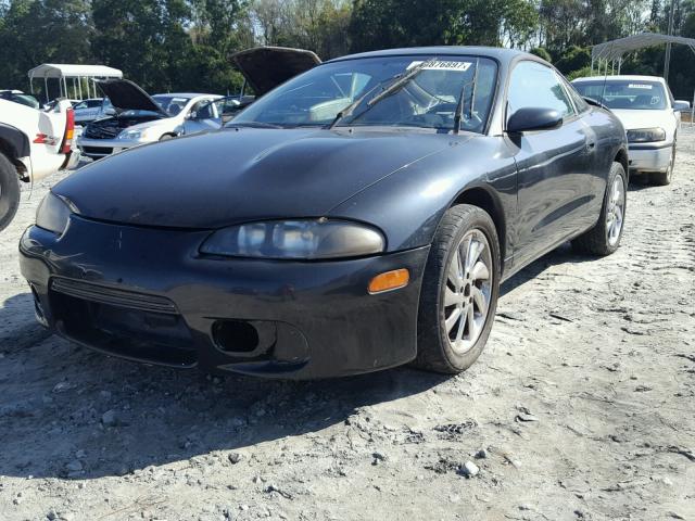 4A3AK34Y7XE139259 - 1999 MITSUBISHI ECLIPSE BLACK photo 2