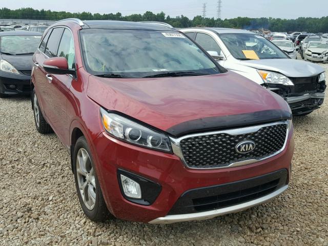 5XYPKDA58GG117694 - 2016 KIA SORENTO SX RED photo 1