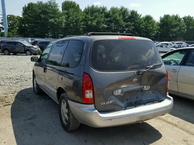 4N2ZN15T32D821362 - 2002 NISSAN QUEST GXE MAROON photo 3