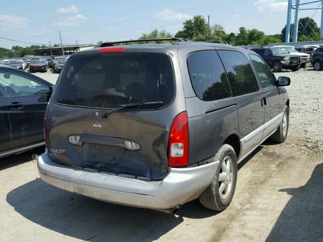 4N2ZN15T32D821362 - 2002 NISSAN QUEST GXE MAROON photo 4