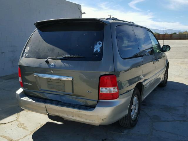 KNDUP132X56641175 - 2005 KIA SEDONA EX TAN photo 4