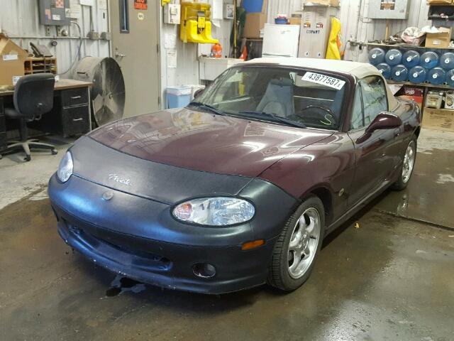 JM1NB3530Y0145295 - 2000 MAZDA MX-5 MIATA MAROON photo 2