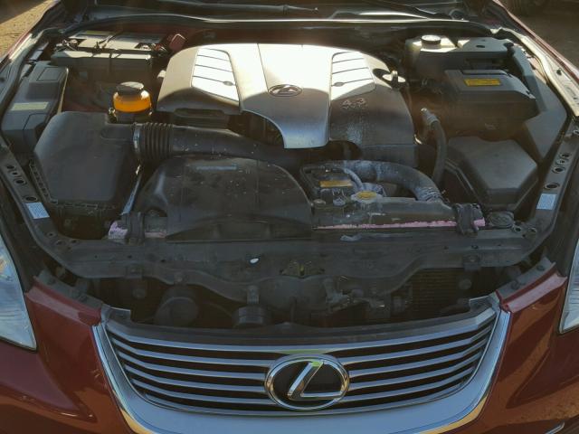 JTHFN45Y689017215 - 2008 LEXUS SC 430 RED photo 7