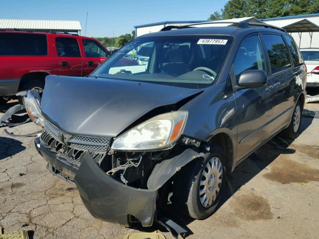 5TDZA23C44S089239 - 2004 TOYOTA SIENNA GRAY photo 2