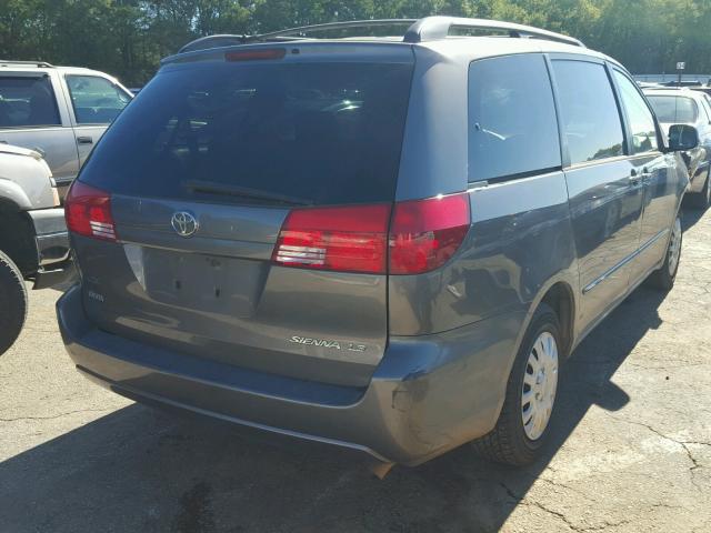 5TDZA23C44S089239 - 2004 TOYOTA SIENNA GRAY photo 4