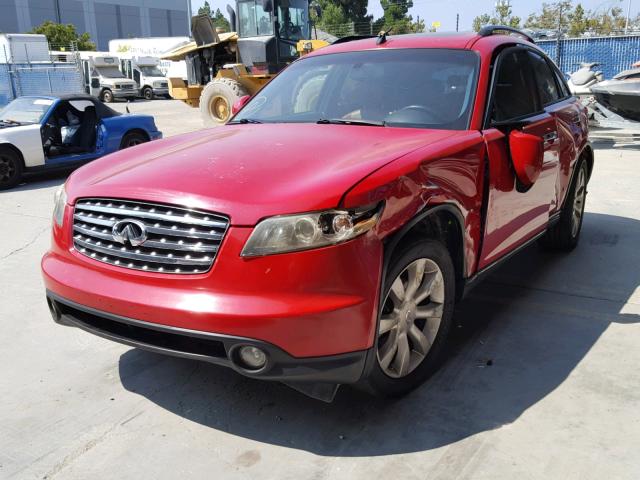 JNRBS08W73X000164 - 2003 INFINITI FX45 RED photo 2