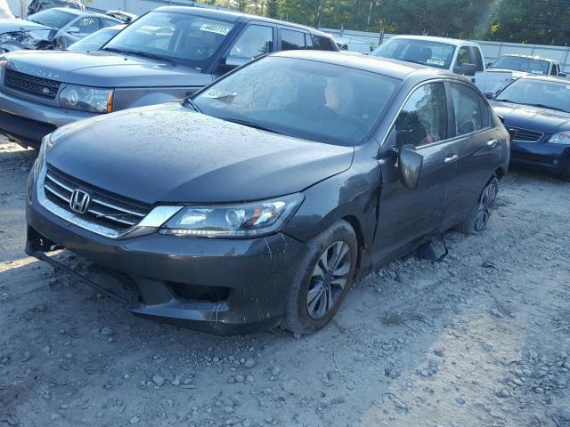 1HGCR2F35DA183722 - 2013 HONDA ACCORD LX GRAY photo 2