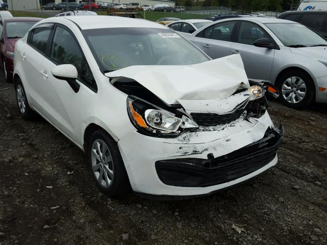 KNADM4A31F6466612 - 2015 KIA RIO LX WHITE photo 1