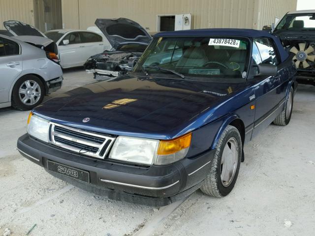 YS3AL76L2N7008789 - 1992 SAAB 900 BLUE photo 2