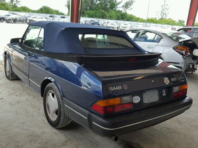 YS3AL76L2N7008789 - 1992 SAAB 900 BLUE photo 3