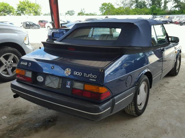 YS3AL76L2N7008789 - 1992 SAAB 900 BLUE photo 4