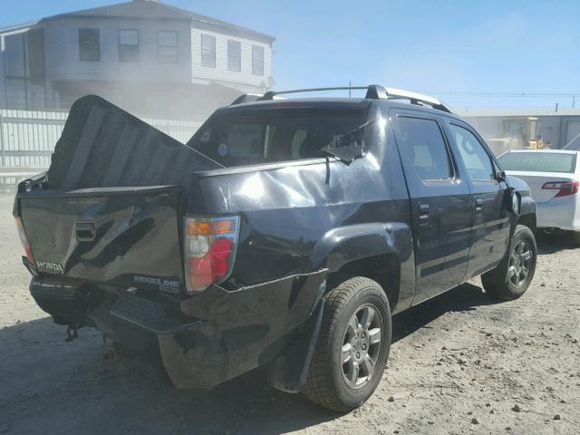 2HJYK16317H518236 - 2007 HONDA RIDGELINE BLACK photo 4