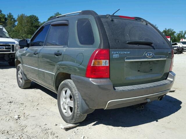 KNDJF724877302164 - 2007 KIA SPORTAGE L GREEN photo 3