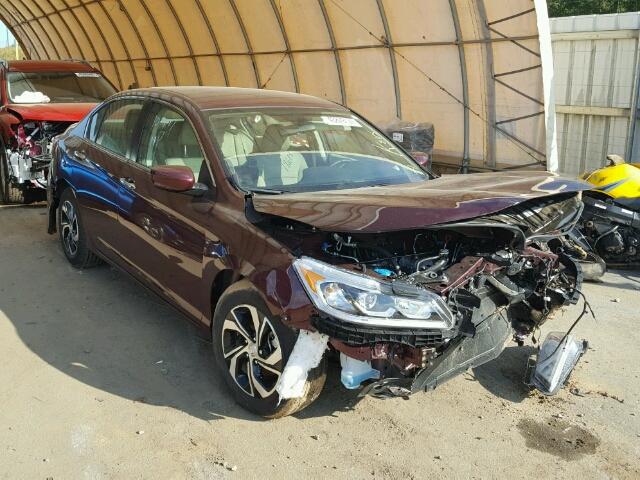 1HGCR2F30GA224648 - 2016 HONDA ACCORD LX BURGUNDY photo 1