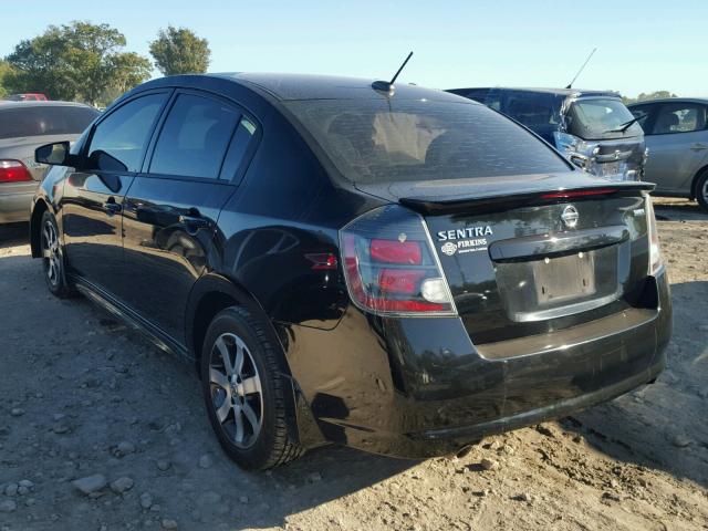 3N1AB6AP4CL664681 - 2012 NISSAN SENTRA 2.0 BLACK photo 3