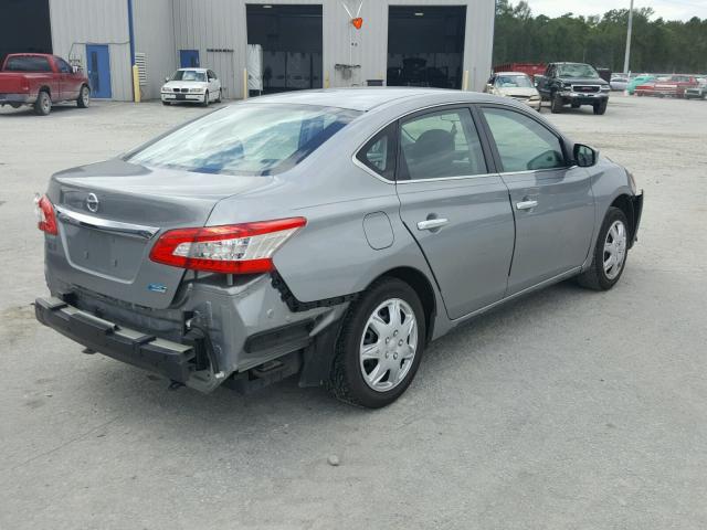 3N1AB7AP8EY250248 - 2014 NISSAN SENTRA S GRAY photo 4