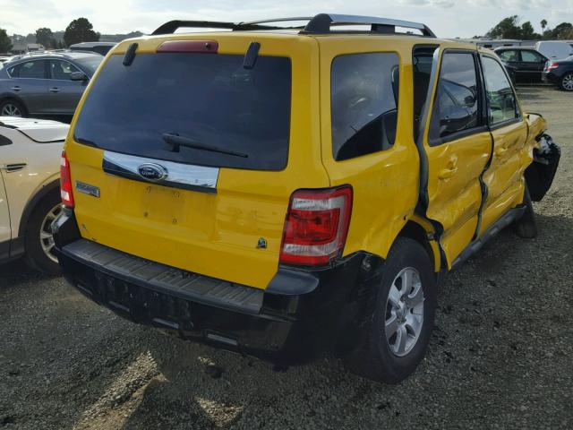 1FMCU59349KB19016 - 2009 FORD ESCAPE HYB YELLOW photo 4