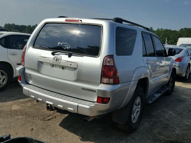 JTEZU14RX38003421 - 2003 TOYOTA 4RUNNER SR SILVER photo 4