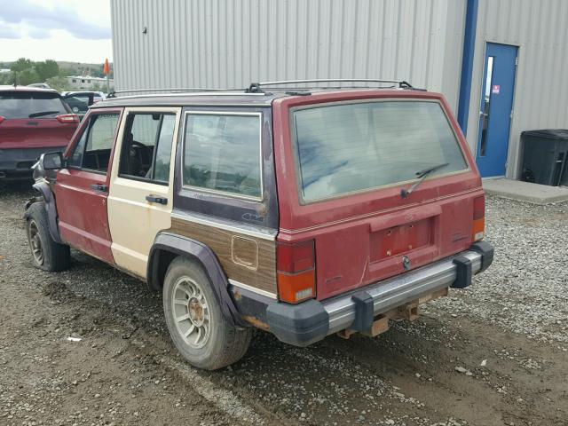 1J4FN78LXLL287444 - 1990 JEEP WAGONEER L BROWN photo 3