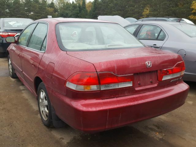 1HGCG566X2A026945 - 2002 HONDA ACCORD MAROON photo 3