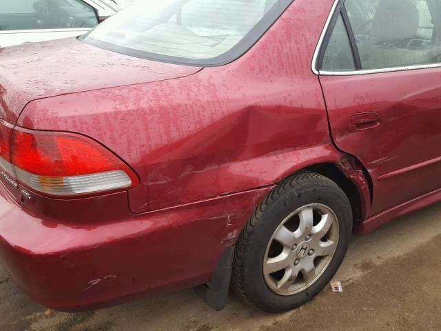 1HGCG566X2A026945 - 2002 HONDA ACCORD MAROON photo 9