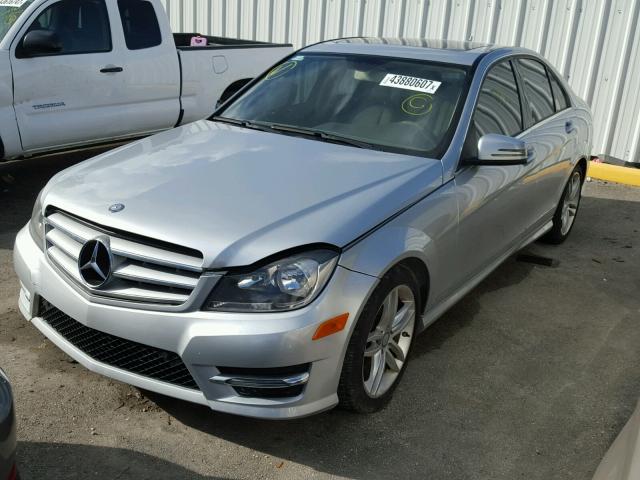 WDDGF4HB6DA858699 - 2013 MERCEDES-BENZ C 250 SILVER photo 2