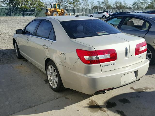 3LNHM26T07R649551 - 2007 LINCOLN MKZ WHITE photo 3