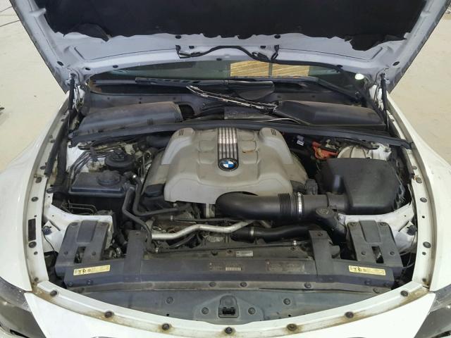 WBAEH73485B192671 - 2005 BMW 645 CI AUT WHITE photo 7