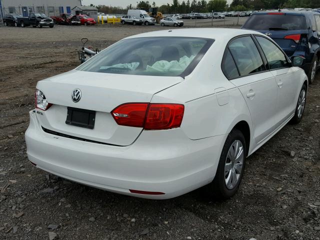 3VW2K7AJ5EM235790 - 2014 VOLKSWAGEN JETTA BASE WHITE photo 4