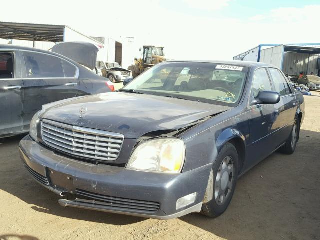 1G6KD54Y01U117522 - 2001 CADILLAC DEVILLE BLUE photo 2