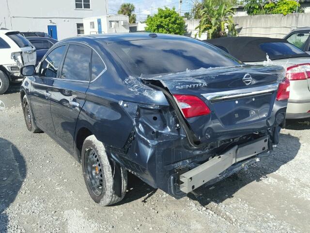 3N1AB7AP0HY323178 - 2017 NISSAN SENTRA GRAY photo 3