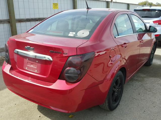 1G1JC5SH0E4146970 - 2014 CHEVROLET SONIC LT RED photo 4