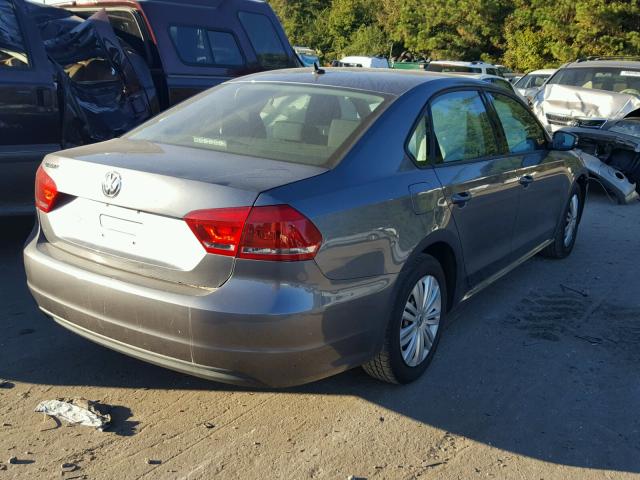 1VWAP7A30EC015330 - 2014 VOLKSWAGEN PASSAT S GRAY photo 4