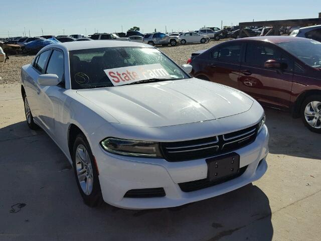 2C3CDXBG8FH790418 - 2015 DODGE CHARGER SE WHITE photo 1