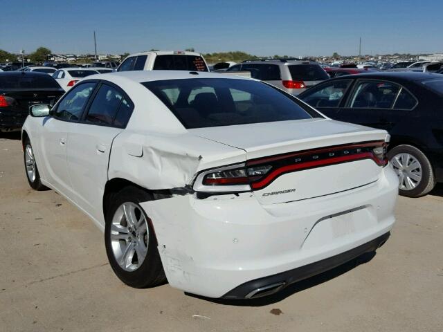 2C3CDXBG8FH790418 - 2015 DODGE CHARGER SE WHITE photo 3