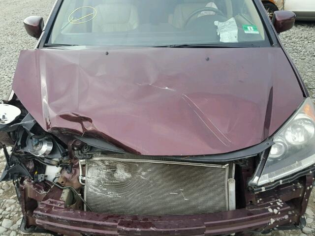 5FNRL3H62AB041242 - 2010 HONDA ODYSSEY EX RED photo 7