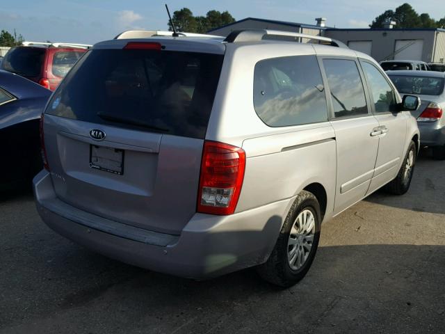 KNDMG4C74B6401130 - 2011 KIA SEDONA SILVER photo 4