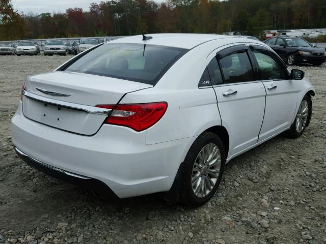 1C3CCBCG1DN706593 - 2013 CHRYSLER 200 LIMITE WHITE photo 4