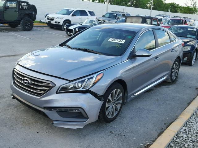 5NPE34AF3GH337539 - 2016 HYUNDAI SONATA SPO GRAY photo 2