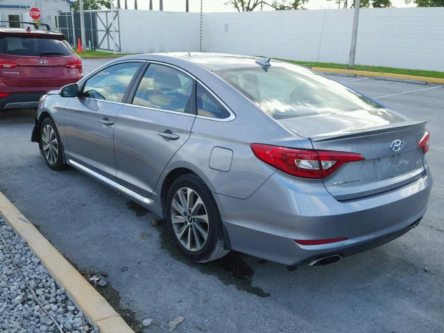 5NPE34AF3GH337539 - 2016 HYUNDAI SONATA SPO GRAY photo 3