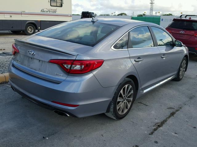 5NPE34AF3GH337539 - 2016 HYUNDAI SONATA SPO GRAY photo 4