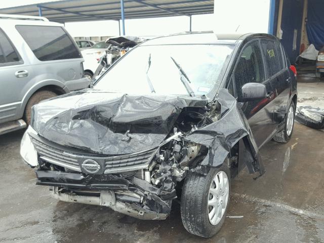 3N1BC13E59L356816 - 2009 NISSAN VERSA S BLACK photo 2