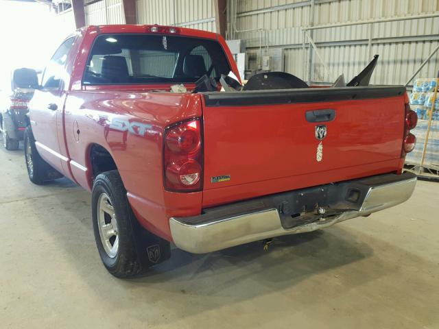 1D7HA16N98J215705 - 2008 DODGE RAM 1500 S RED photo 3