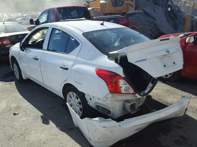 3N1CN7AP9GL859414 - 2016 NISSAN VERSA S WHITE photo 3