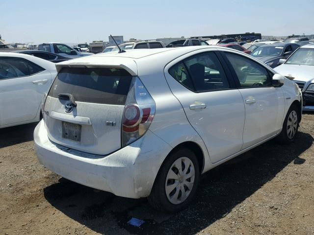 JTDKDTB39E1561465 - 2014 TOYOTA PRIUS C WHITE photo 4