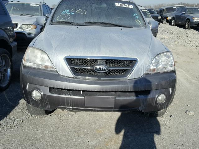 KNDJD733565512310 - 2006 KIA SORENTO SILVER photo 9