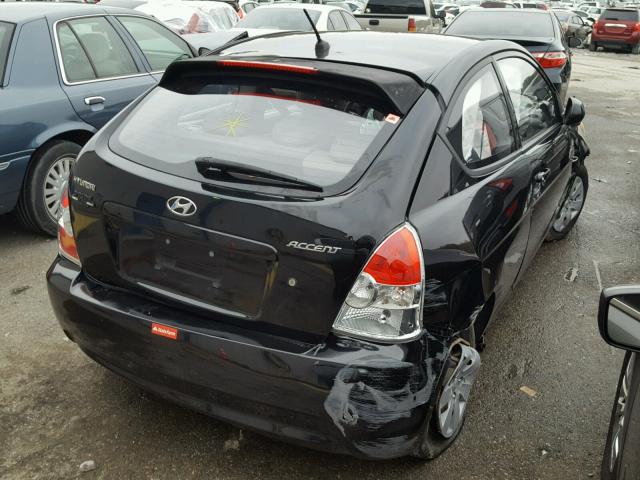 KMHCM3AC7AU154206 - 2010 HYUNDAI ACCENT BLACK photo 4