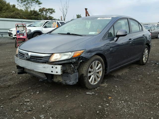 2HGFB2F83CH313543 - 2012 HONDA CIVIC EX SILVER photo 2