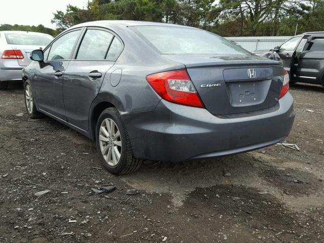 2HGFB2F83CH313543 - 2012 HONDA CIVIC EX SILVER photo 3